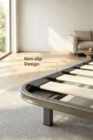 Sommier à lattes intégré moderne et peu encombrant avec cadre métallique pour chambre à coucher, école, hôpital