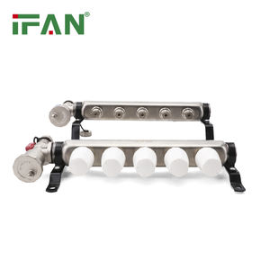 Легкая установка, гидравлический коллектор 3/4 ", коллектор из нержавеющей стали для систем напольного отопления - Product Image 5