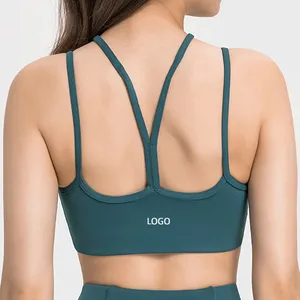 heart machine thin strap beauty back and push up sports bra high elastic skin-friendly shaping yoga sports underwear women