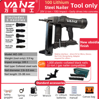 Pistolet à clous sans fil Vanz WZ-100 de qualité industrielle, moteur sans balais, batterie lithium-ion 4.0Ah, pour acier inoxydable et bois, longueur de clou 1-2.5 pouces