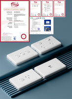 Prise murale double verticale GPO 10A 220V 3 broches, prise plate, plaque blanche, norme SAA Au, IP20, durable