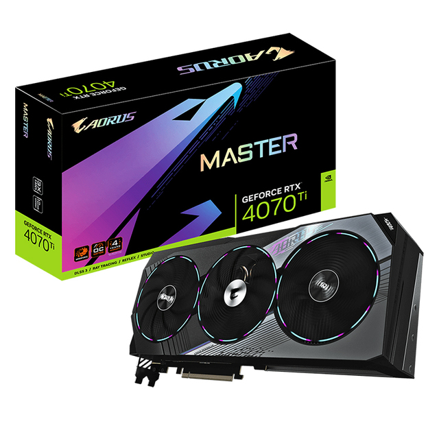 Used GIGABYTE GeForce RTX 4070 Ti MASTER 12G Graphics Card With 12GB GDDR6X 192 Bit Memory Support OverClock