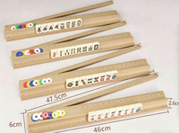 Supports de Mahjong Américains en Bois Massif de Luxe Moderne, Design Portable 2-en-1 avec Poussoirs et Règles de Tri, Durables et Écologiques