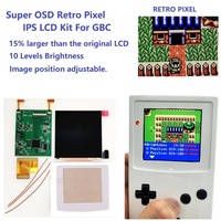 Kit d'écran rétroéclairé haute luminosité DMG/Blanc/Noir pour GBC Q5 avec écran LCD IPS OSD à zone d'affichage plus large et kit de pixels rétro