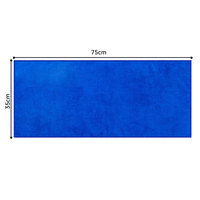 Serviette en microfibre bleue de haute qualité, 35*75cm, séchage rapide, super absorbante, pour le nettoyage premium des voitures et de la maison, serviette de séchage pour voiture
