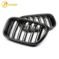 Grille de calandre avant en fibre de carbone pour BMW X3 G01 X4 G02 X3M F97 X4M F98, type de remplacement double lamelles pour grille de ventilation avant