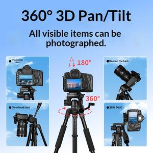 Support de trépied 360 personnalisé pour <span class=keywords><strong>lampe</strong></span> de pêche, télescope, <span class=keywords><strong>projecteur</strong></span>, appareil photo, selfie, diffusion en direct, capacité de charge de 3 kg, avec bulle - Product Image 3