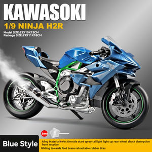 Nuevo Estilo 2025: Moto de Juguete de Metal Fundido a Presión <span class=keywords><strong>Kawasaki</strong></span> Ninja H2R 1:9 con Acelerador y Pulverizador Eléctrico, Novedad de Alta Tecnología - Product Image 6