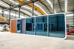 MK P20 táo cabin container nhà | thép xây dựng gỗ | midcentury thiết kế hiện đại | thoáng khí dày tường | khách sạn sử dụng - Product Image 4