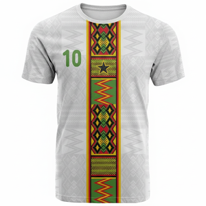 T-shirt à col rond avec motif étoile noire du Ghana, maillot de football pour hommes, maillot du Ghana 2026, impression intégrale personnalisée, sublimation, manches courtes - Product Image 4