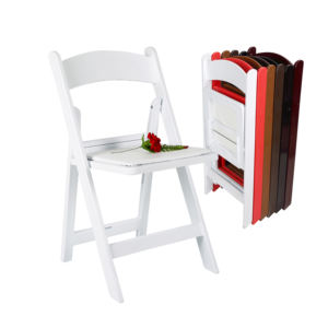 للبيع بالجملة كراسي بيضاء للحدائق قابلة للطي من ويمبلتون للحدائق الخارجية من الاكريليك مارثا فينيل للأحداث - Product Image 6