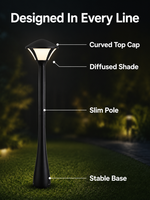 Lampadaire LED moderne 12W pour jardin, étanche, en aluminium, pour pelouse extérieure, éclairage paysager pour villa, allée, jardin, parterre de fleurs