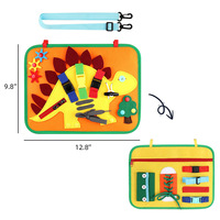 Kits de Manualidades para Niños 2026, Tablero de Actividades Montessori de Madera con Hebillas, Juguetes Educativos Ecológicos para Niños Pequeños
