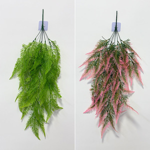 Zhongfa Technology Artificial Asparagus Fern <b>Wall</b> Hanging Plastic Rattan Greenery <b>Decorative</b> Bouquet Strip For Indoor Outdoor - Product Image 1