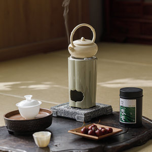 Guanlan Ceramic Charcoal <b>Stove</b> With Kettle Portable Outdoor Tea Maker For Camping And Indoor Use - Product Image 4