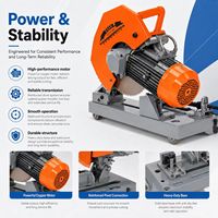 Scie à découper à froid pour métaux, machine de découpe électrique à fréquence variable haute puissance, scie de table à découpe à sec