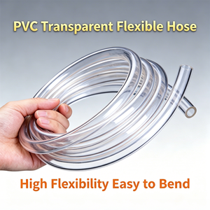 Tuyau d'aspiration transparent en PVC avec spirale en fil d'acier, tuyau d'eau transparent pour drainage d'échappement, transfert de pompe, tube en PVC de qualité alimentaire - Product Image 1