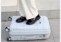 Valise en PP unisexe de 20 pouces avec roues verrouillables et roulette pivotante pour voyage en avion