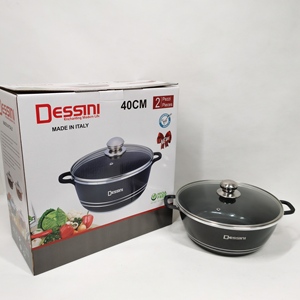 Dessini 21qt không dính Die đúc nấu ăn nồi 40cm cổ điển kết hợp Cookware Set với nắp thép không gỉ vật liệu kim loại - Product Image 4