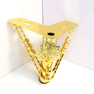Gold Hollowed Out Threaded <b>Sofa</b> <b>Legs</b> Carbon Steel European Style Heavy Duty Furniture Support <b>For</b> <b>Sofa</b> Cabinet Table Chair Bed - Product Image 1