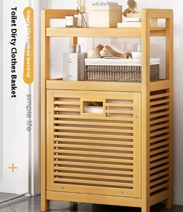 Cesta de almacenamiento de ratán de bambú para la lavandería del hogar para organizar espacios desordenados en los baños que manejan la <span class=keywords><strong>ropa</strong></span> <span class=keywords><strong>sucia</strong></span> - Product Image 4