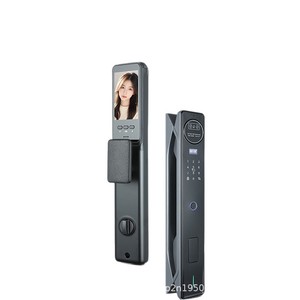 Cerradura Inteligente de Aleación de Aluminio con Reconocimiento Facial 3D, <span class=keywords><strong>WiFi</strong></span>, App Tuya Cloud, Intercomunicador Activo con Huella Dactilar y Desbloqueo por <span class=keywords><strong>Contraseña</strong></span> - Product Image 1