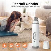 TIZE Lime à ongles électrique pour chien, rechargeable, en caoutchouc, 2 vitesses, double éclairage LED, facile à utiliser, 110-240V