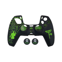 Coque en silicone souple gravée au laser, protection anti-rayures avec 2 capuchons de joystick antidérapants pour manette PS5