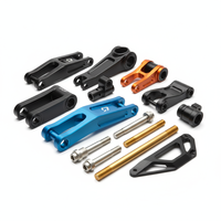 Pièces de vélo de montagne à suspension intégrale usinées CNC de haute précision, composants de cadre VTT en aluminium 6061 7075 personnalisés