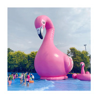Flamants roses gonflables géants en PVC personnalisés, modèles d'animaux gonflables, divers modèles de cygnes gonflables pour la décoration aquatique