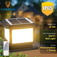 Lampe solaire à pilier étanche IP65 avec télécommande, minuterie, LED détachable, pour jardin, cour, portail, colonne, décoration extérieure