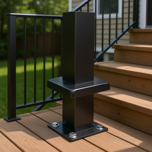 Kit de soporte para poste de cable de acero inoxidable para escaleras de terraza, acabado cepillado, diseño contemporáneo - Product Image 2