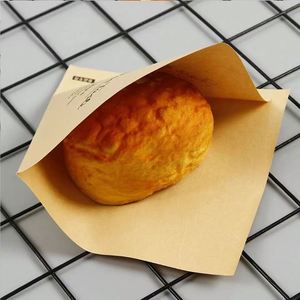 Wholesale Biodegradable Eco-Friendly Double Open Personalized Printing <b>Greaseproof</b> <b>Paper</b> Bag Wide Open Square Oil 17gsm - Product Image 2