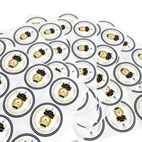 Bouteilles avec logo imperméables de luxe personnalisées autocollants pour étiquettes en vinyle autocollants pour étiquettes d'emballage avec impression en rouleau