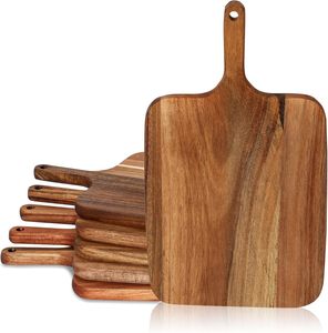 Planche à découper en gros pour cuisine, épaisse, grande, ronde, personnalisée, en bois de koa, noyer noir, acacia ou bambou, avec poignée - Product Image 1