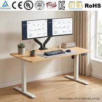 Meubles de bureau ergonomiques, table d'ordinateur à moteur électrique, table réglable en hauteur, bureau assis-debout