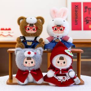 Auténticas Muñecas de Peluche de las <span class=keywords><strong>Tres</strong></span> Hermanas, Caperucita Roja y la Loba, de Algodón PP, Compañeras de Aprendizaje para Bebés, Juguetes de Moda - Product Image 1