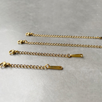 Chaîne d'extension EManco en acier inoxydable avec fermoirs mousquetons pour la fabrication de bracelets et colliers