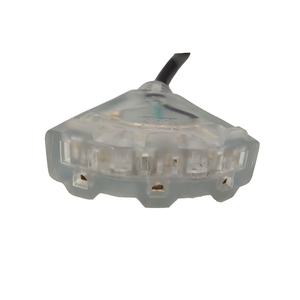 3 Steckdose Nema Außen verlängerung kabel 12/3 SJTW Multiple Black 3-poliger 13-Ampere-Kabelverlängerung mit Licht - Product Image 3