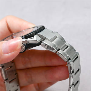 Bracelet de montre en acier inoxydable massif de 14 mm avec boucle déployante, extrémités convexes modifiées, pour <span class=keywords><strong>G</strong></span>-<span class=keywords><strong>Shock</strong></span> GST-B400 - Product Image 5