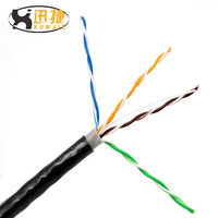 XUNJIE PFT Series 1000ft Outdoor UTP Cat5e Ethernet 24awg 305m CCA Cables Cable de red Pass Cables de comunicación funcionales