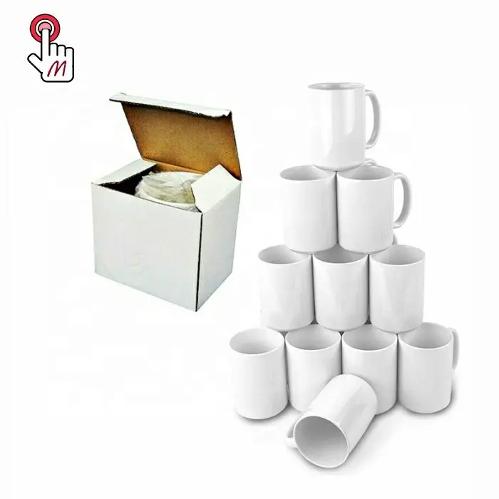 Manufactures 11oz Sublimation Blank Mugs Professional Grade Mugs White Coated Ceramic Cup for Coffee Tea or DIY Gifts