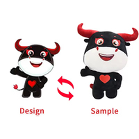 Boneka Hewan Isi Kapas PP Bordir Super Lembut Kustom, Aksesoris Pernikahan, Fungsi Pereda Stres, Dapat Dipersonalisasi