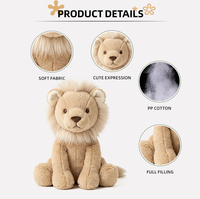 Peluche Lion Mignon pour Machine à Pinces, Jouet Personnalisable avec Logo, ODM OEM, Cadeau Anniversaire, Fêtes, Usage Quotidien