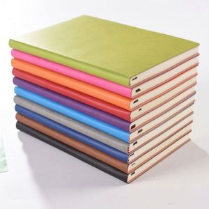Carnet A5 personnalisé de couleur unie avec couverture en cuir PU souple imprimée pour usage professionnel, bureau et école, 80 feuilles, cadeau promotionnel - Product Image 2