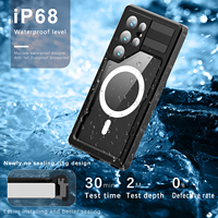 Étui de téléphone SHELLBOX à l'aspect élégant, durable, résistant aux chutes, avec aspiration magnétique sans fil, étanche IP68 pour Samsung S24Ultra