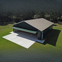 Kit de conception moderne pour atelier et entrepôt, structure en acier préfabriquée de type portique Q355B, hangar d'avion