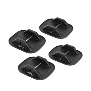 Pieds stabilisateurs d'angle robustes 4 pièces pour caravanes RV avec plaques de jambe à ressort Jack Foot Pad Acier inoxydable noir - Product Image 4