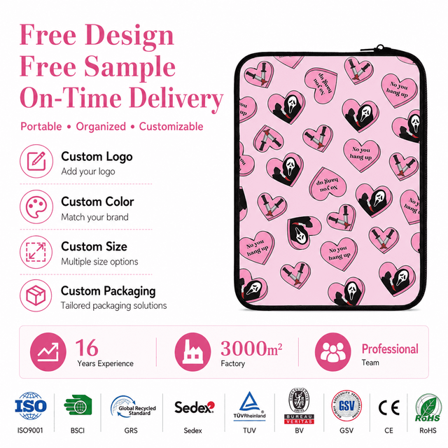 OEM Logo 9th 10th 11th Generation iPad Air M3 11 13 Inch iPad Pro 12.9 A16 Custom IPad Sleeve iPad Case