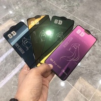 8D cermin kaca Tempered Premium membuat pelindung layar Film untuk iPhone 16 15 Pro Max 14 Plus 13 Mini 12 11 XS XR X 8 7 Film